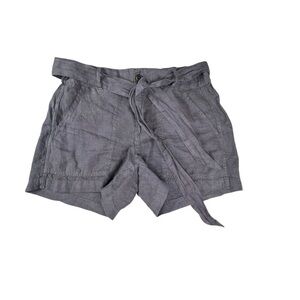 Lou & Grey Loft Women’s Linen Blend Elastic Waist Shorts Sz XS Gray Spring A414